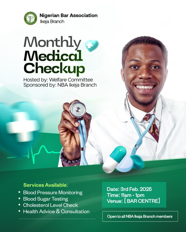 NBA Ikeja to Offer Regular Health Checkups for Members